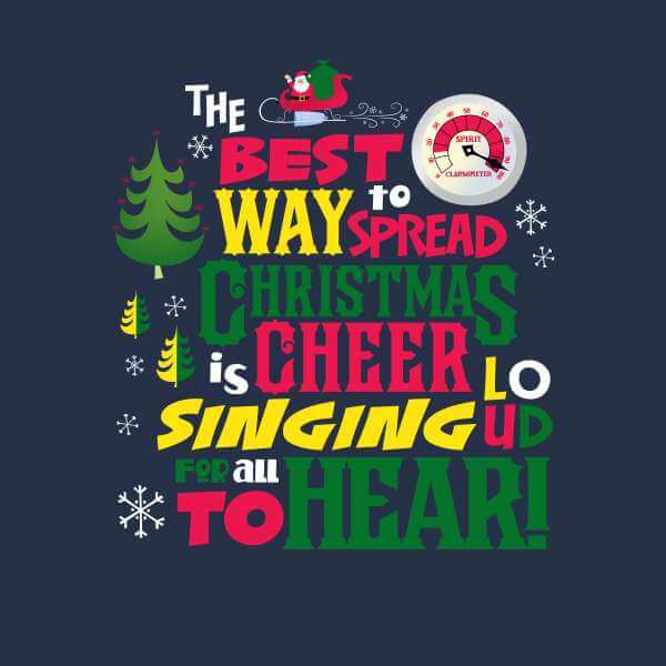 Elf Christmas Cheer Men's Christmas T-Shirt - Navy - S