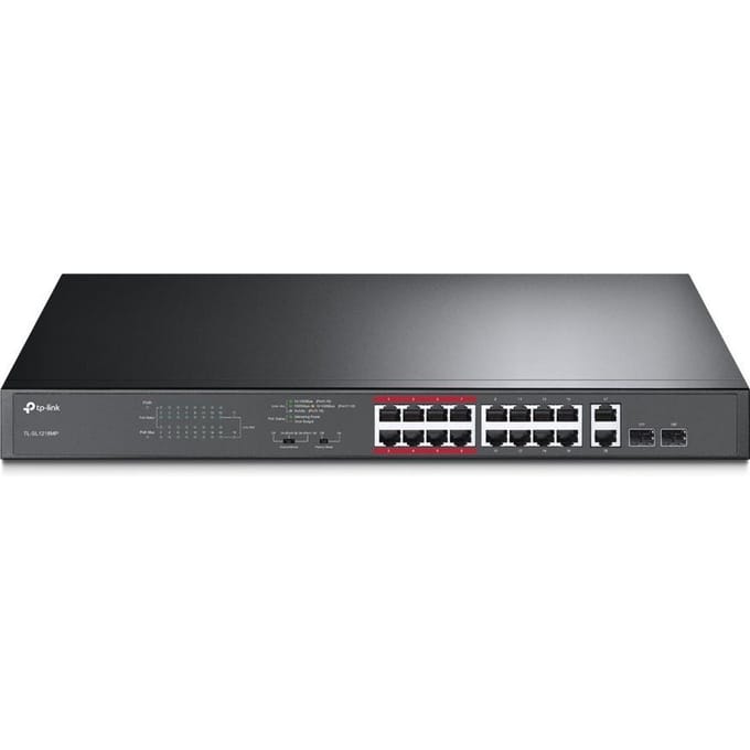 TP-Link TL-SL1218MP - Netwerk Switch - Unmanaged - 16 Poorten