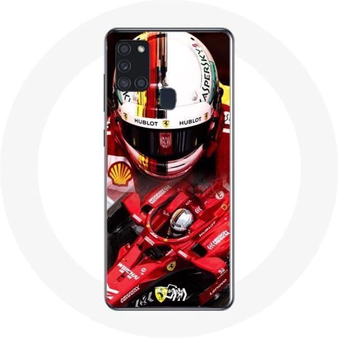 Coque - Samsung - Galaxy A21S - Formule 1 - Sebastian Vettel - Rouge rouge