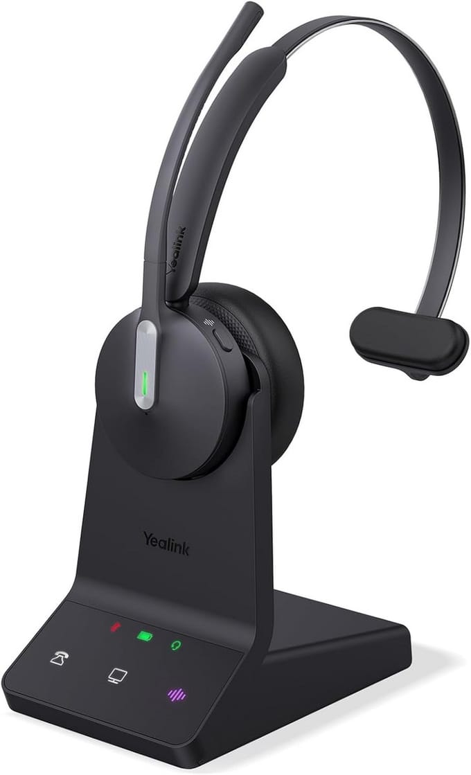 Draadloze DECT Headset met Microfoon en Ruisonderdrukking voor UC
