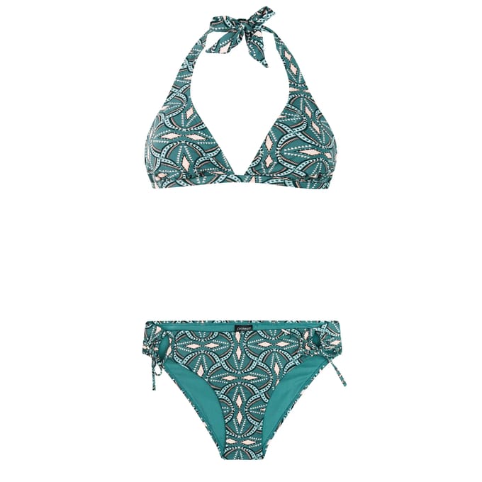 Protest PRTFungi - Halter bikini set Dames - Koordsluiting - Uitneembare vulling - Normale pasvorm - Medium dekking - Groen