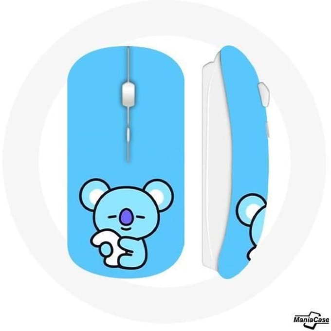 Bangtan BTS BT21 Koya RM draadloze muis blauwe achtergrond