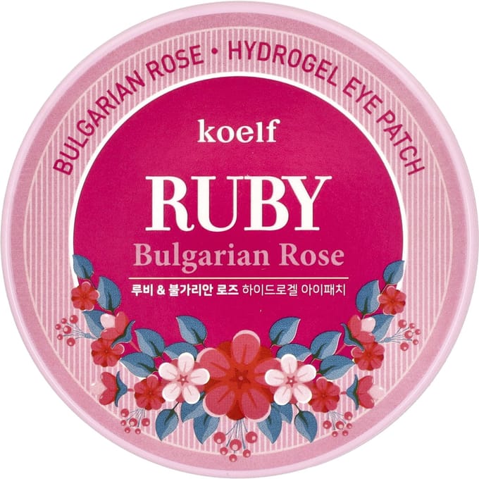 Koelf Ruby Bulgarian Rose Hydrogel Oogpatches, 60 stuks pink