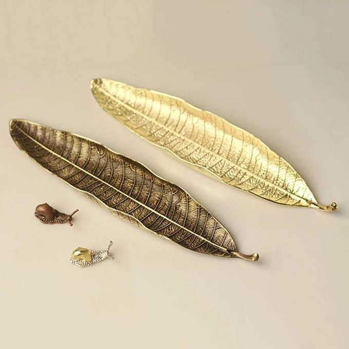 Wierookhouder Asvanger Lange Bladeren Wierookvat Meditatie Home Decor Accessoires A gray