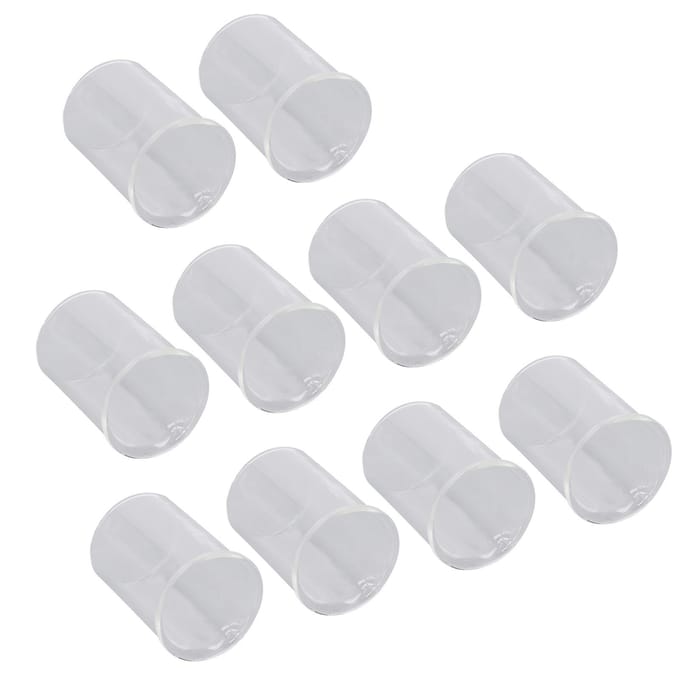 10-delige glazen bekerset voor experimenten, maatbekers met schaalverdeling, lesmateriaal, inhoud 25 ml white