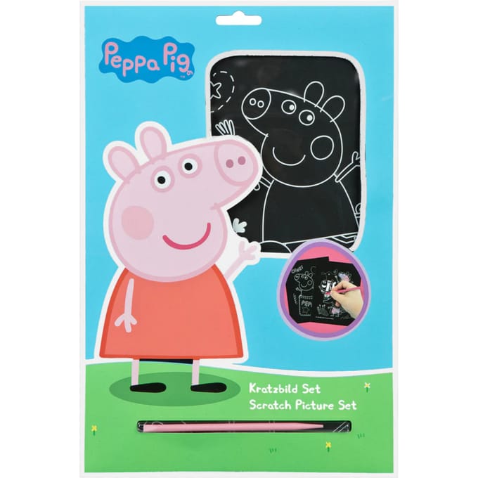 Undercover Peppa Pig kraskunst set - creatieve krasplaatjes voor kinderen.