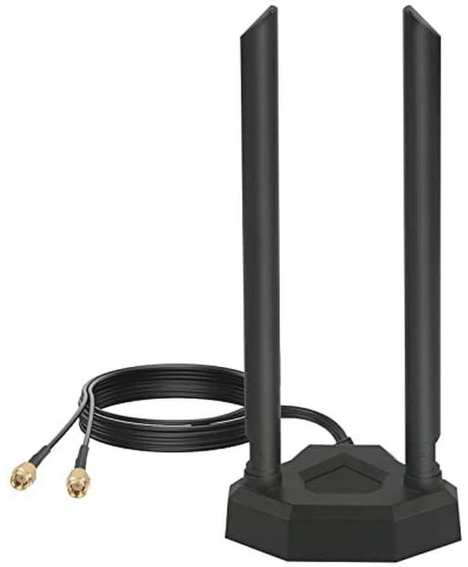 Dual Band WLAN-antenne 8 dBi - binnenantenne met magnetische basis en RP-SMA-adapter