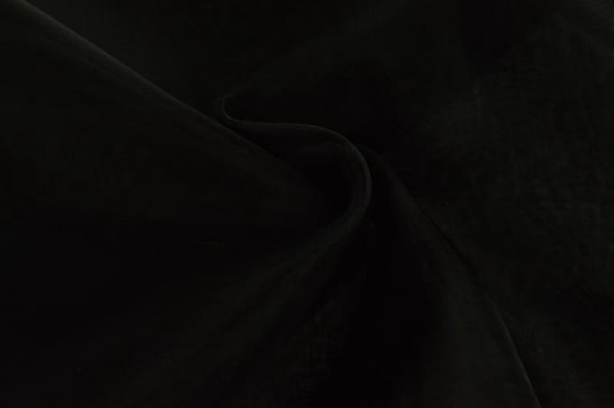 Organza stof - Zwart - 150cm breed - 15 meter