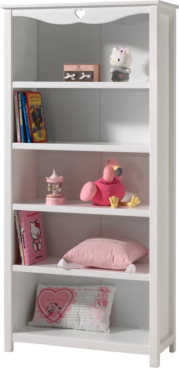 LUCEVI - Amori Boekenkast Hout - Wit - 90x40x190 cm