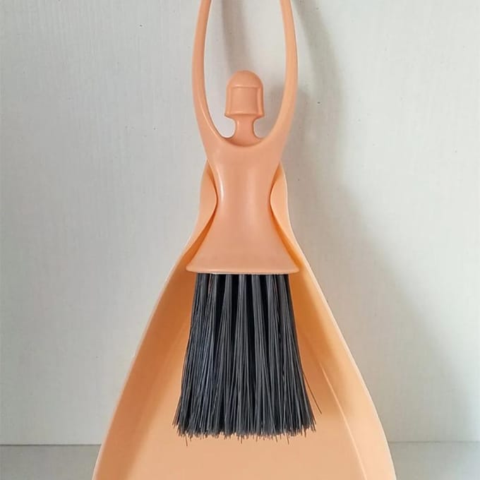 Ensemble de petits balais et pelles à poussière, Mini balai, brosse de nettoyage de bureau, Gadget d'essuyage du clavier, petit balayage de la poussière blanc