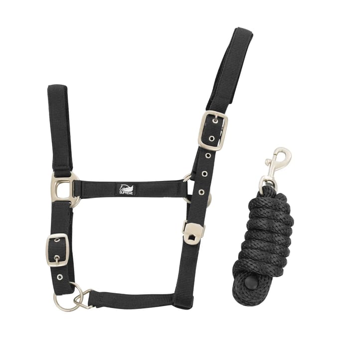 Nylon halster en touw van voor paard Supreme