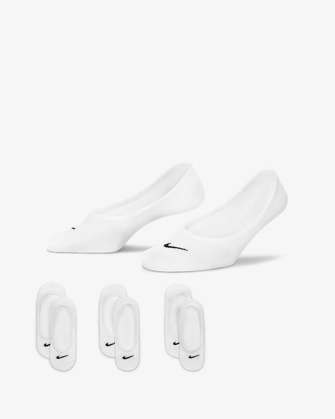 Nike Everyday Lightweight Footie - Sokken - Dames - Maat 38-42 - 3PACK - Wit
