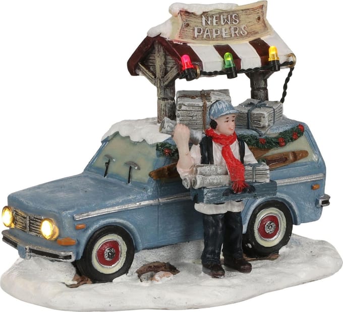 Luville  -  Selling newspapers battery operated