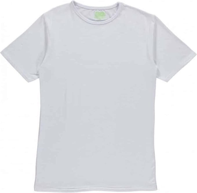 Bamboe t-shirt met ronde hals – White – XL