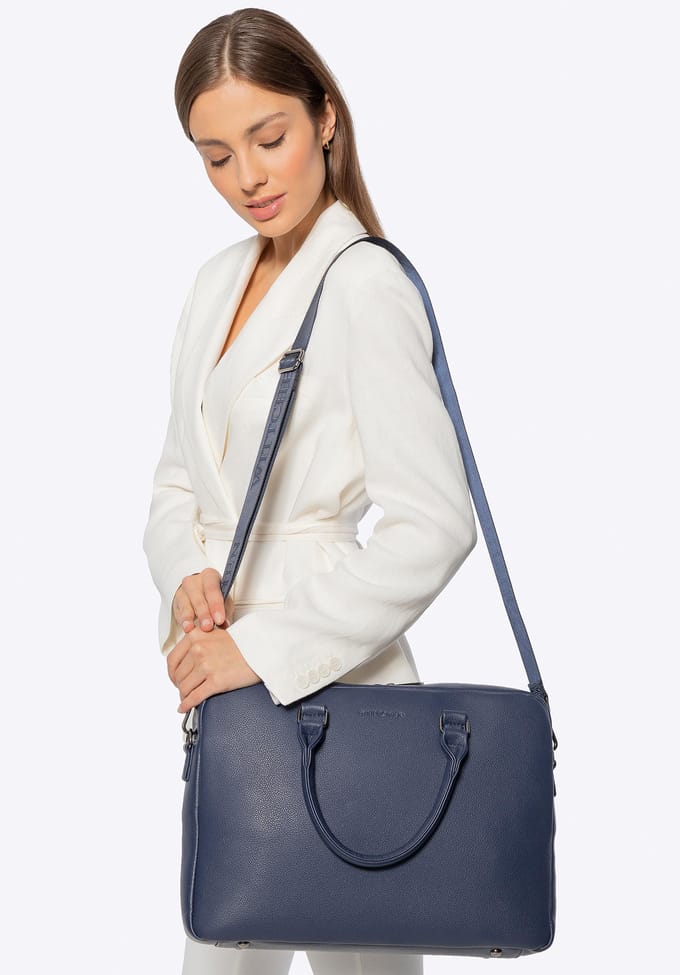WITTCHEN Laptoptas 16" - Elegante Eco-Leder, Blauw