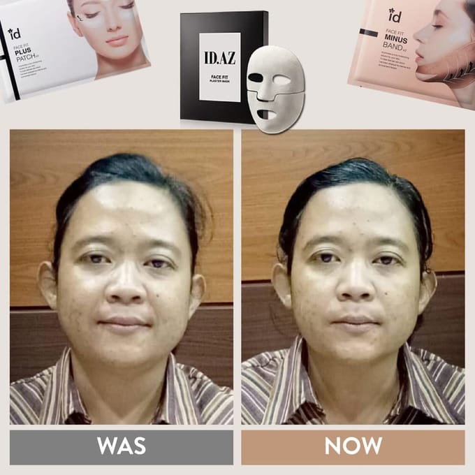 id FACE FiT Facial Mask Minus Band V2 Lower Jaw Intensive Mask Moisturizing 11g x 4 sheets gray