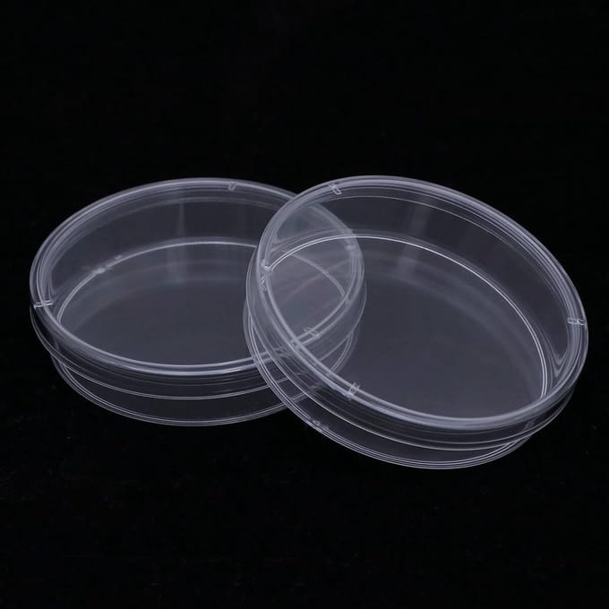 Petrischalen Plastic - Kweekschalen Met Deksel - Laboratorium Analyse - Transparant Glad Oppervlak - 10 Stuks 70mm - Transparant