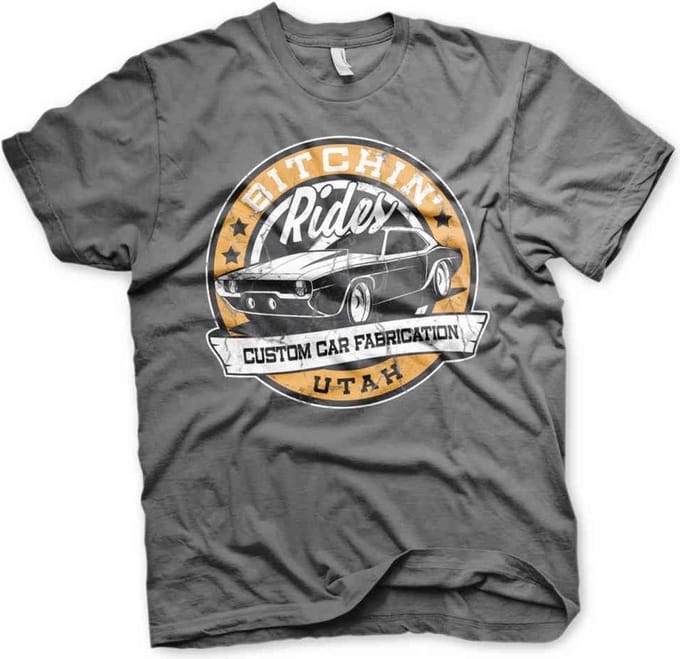 Bitchin' Rides Heren Tshirt -L- Utah Grijs
