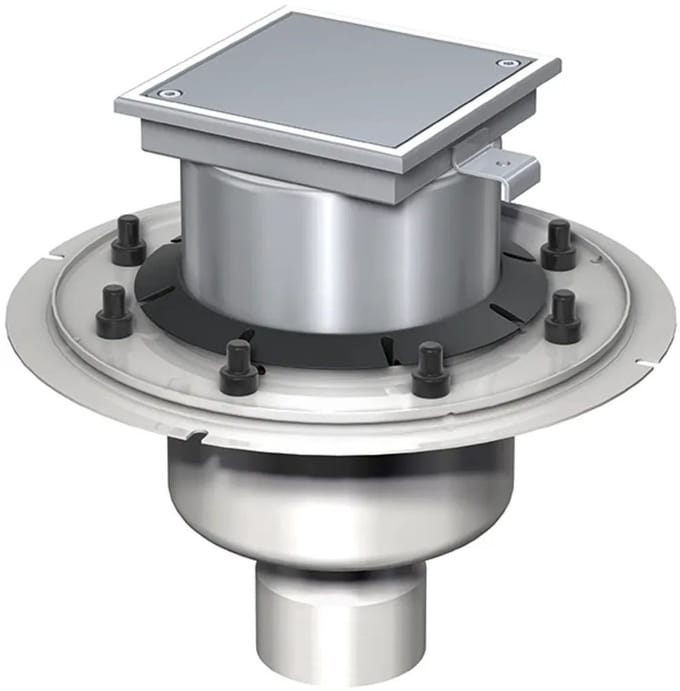 ACO Reinigingsstuk FinorCR DN100/M125/90 Graad/ V2A/2-dlg/Deksel V2A, 9288.20.34