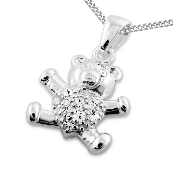 Princess Ketting Bear - 925 Zilver E-Coating - Dier - ∅13mm - 38cm