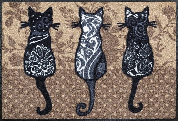 Deurmat Wash&Dry 50 x 75cm Kattenband