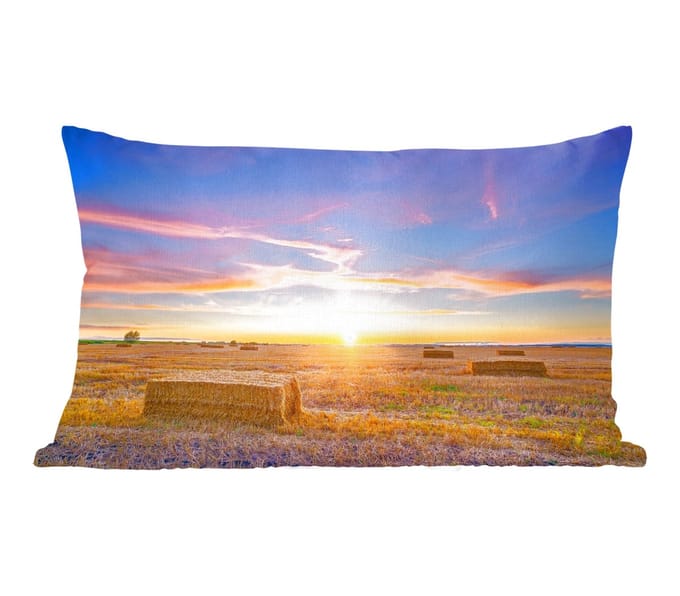 Sierkussens - Kussentjes Woonkamer - 50x30 cm - Stro - Zon - Lucht - Landschap