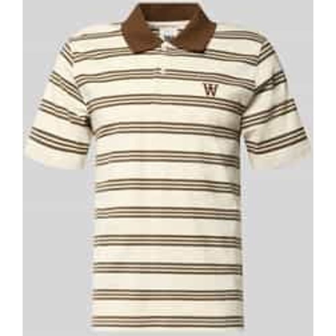 slim fit poloshirt met labelstitching model 'Colton'