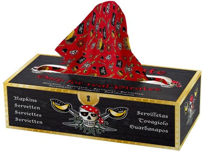 Folat - Tissuebox Red Pirate