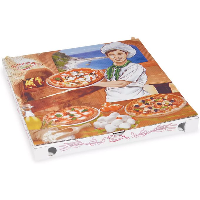 Boîte À Pizza 32,5 X 32,5 X 3 Cm 100 Pcs.