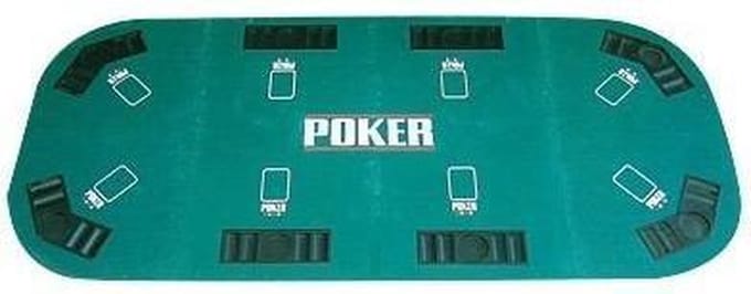 HOT Games pokertafel groot - inklapbaar poker tafelblad 180x90cm.