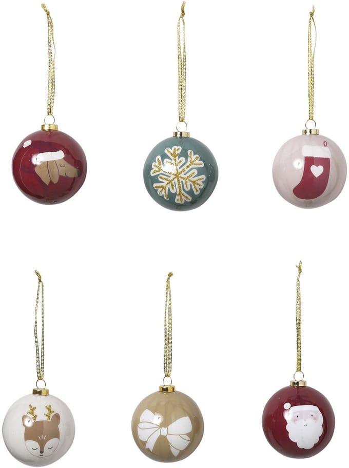 Vertbaudet Set van 6 kerstballen in 3D