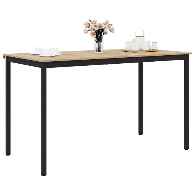 vidaXL - Staande - Bartafel - Bewerkt - hout - Rechthoekig