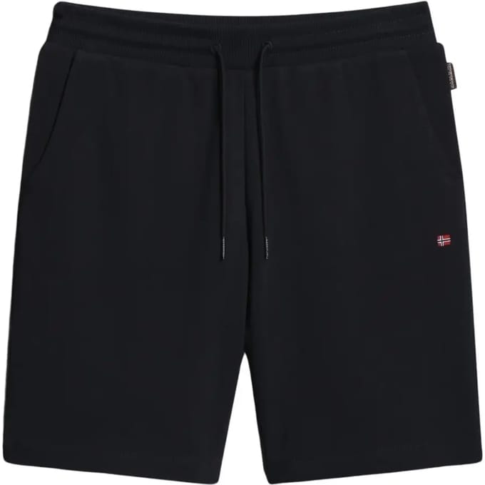 Korte straight fit broek met elastische band