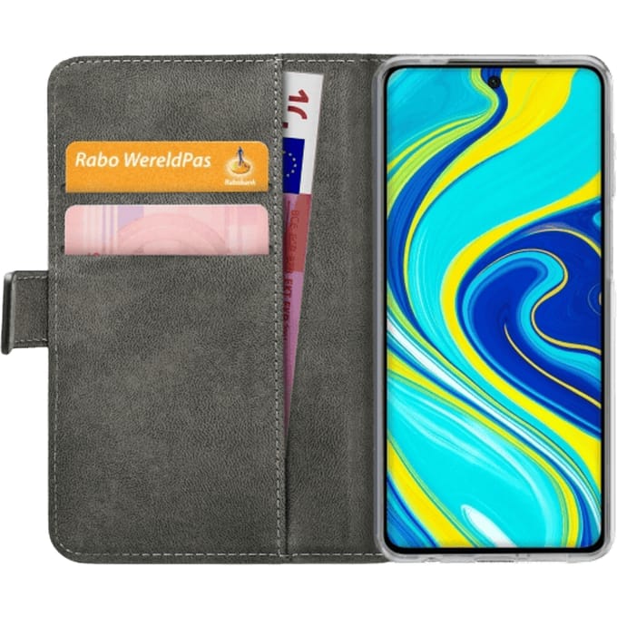 Mobilize Redmi Note 9 Pro Portemonnee Hoesje Zwart Standaard