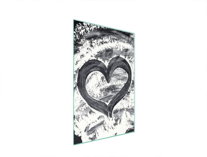 TMK ArtDeko - Snijplank - 35x52 cm - Hartvormig - Glas