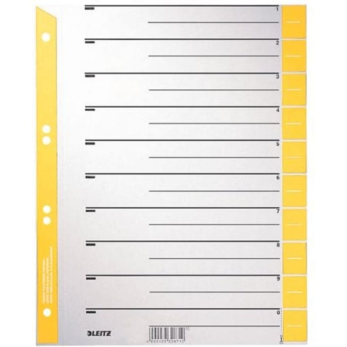 Leitz Scheidingsblad 16520015 Din A4 230 G Karton Geel