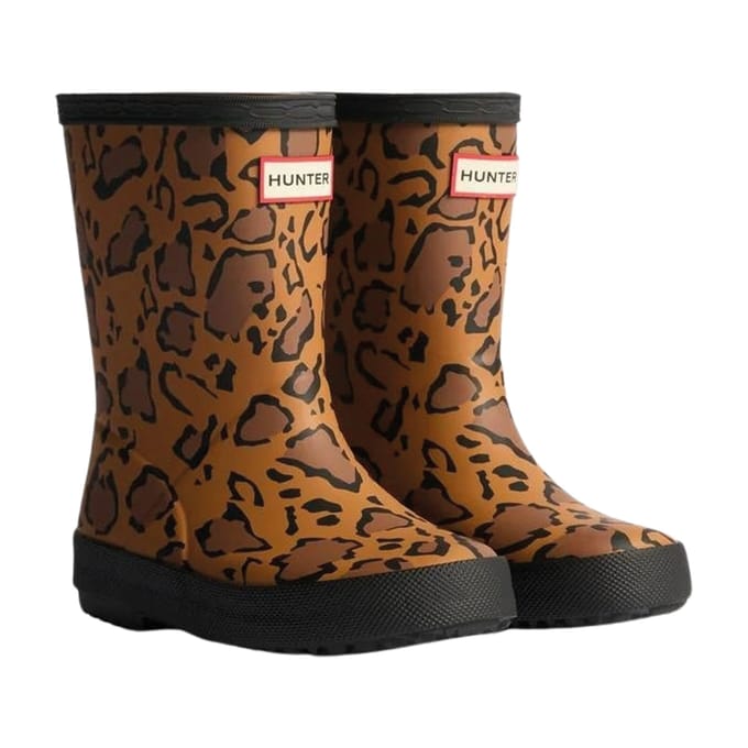Hunter First Leopard Print Boot Unisex Regenlaarzen - Panterprint Combi