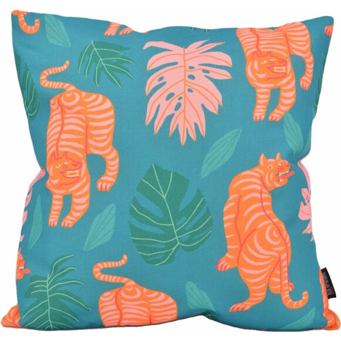 Gek op kussens! Sierkussen multi tiger | 45 x 45 cm | katoen/linnen