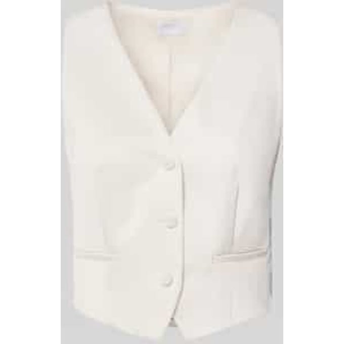 Bodywarmer van satijn met v-hals