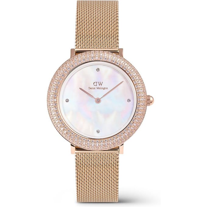 DANIEL WELLINGTON CRYSTALLINE BEZEL DW00100823 ROSEGOUD/PARELMOER - 32 MM - QUARTZ HORLOGE 1 STUK