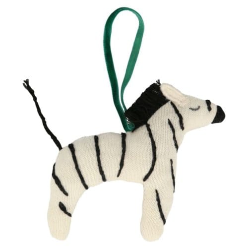 Meri meri kerst - kerstboomhanger zebra gebreid