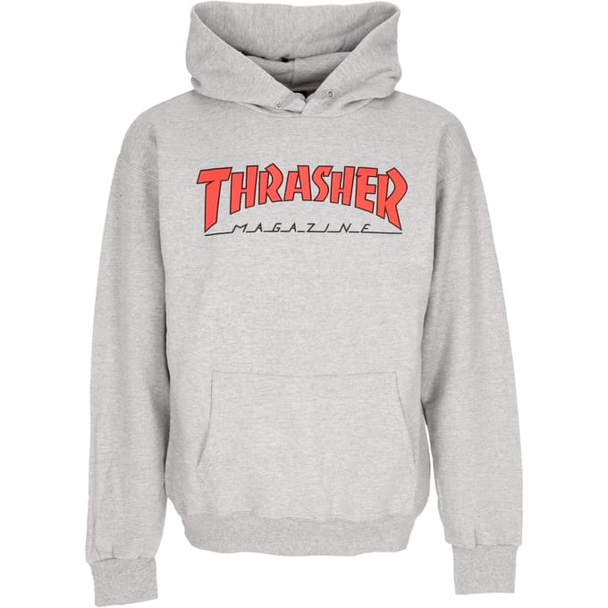 Herenhoodie Outlined Hoodie Light Steel/rood