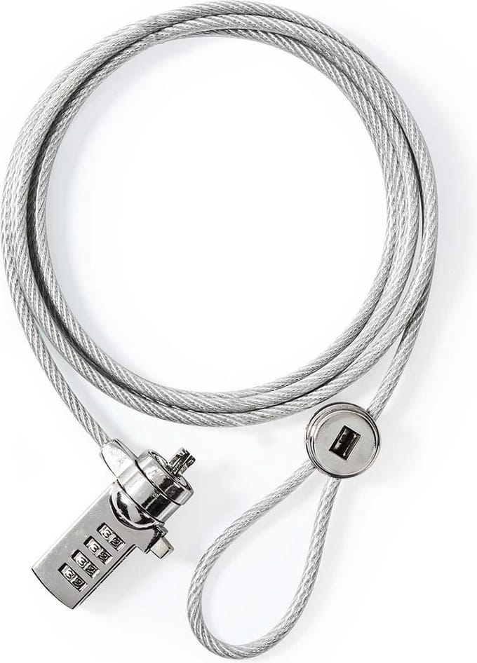 Nedis Notebook-Slot - Type vergrendeling: Digit - 1.80 m - Zink Legering