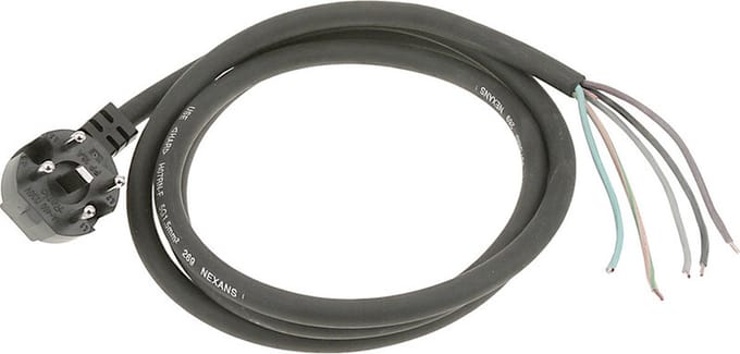 Perilex aansluitkabel - 5 aders - HITTE BESTENDIG - KEMA KEUR - Perilex Stekker met dik aansluitkabel 5x1.5mm lengte 2 meter