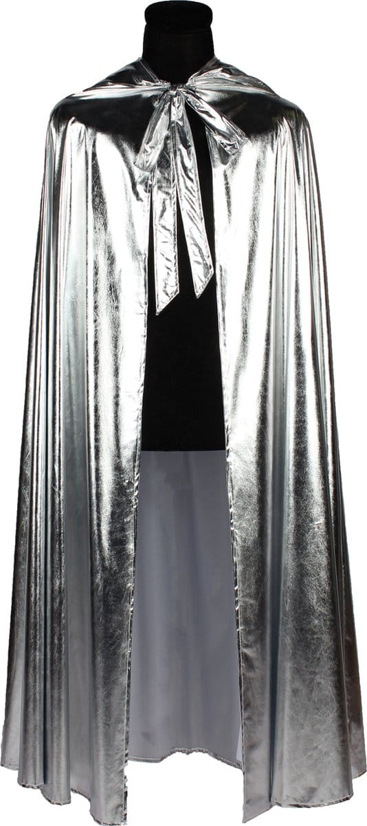 Venetiaanse Cape - Luxe - Met Capuchon - Zilver - One Size