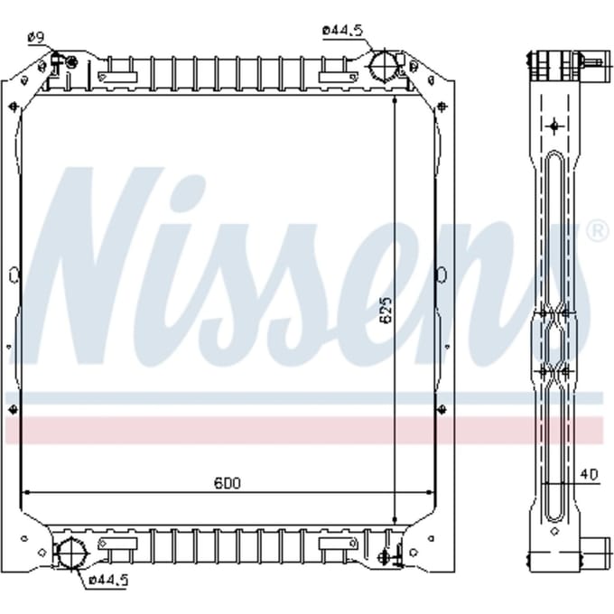 Radiator, motorkoeling NISSENS 62349A