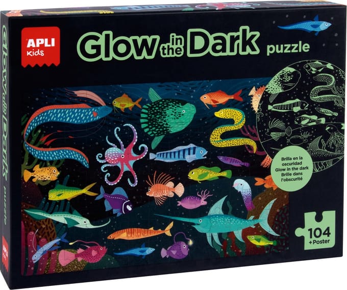Apli Kids Oceaan Puzzel 104 Stukjes - Lichtgevend in het Donker