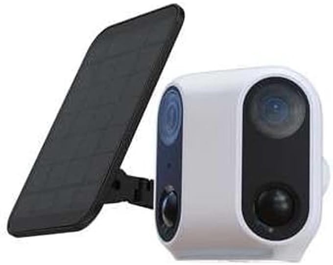 Draadloze Camera - Beveiligingscamera Buiten - Huis Beveiligen - Dubbele Lens Panoramisch - 9x9x5.5cm - Wit
