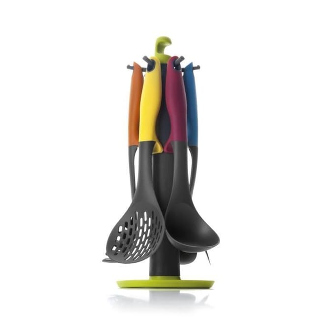 Set d'ustensiles - IBILI - 740500 - 6 pièces - Support plastique - Multicolore