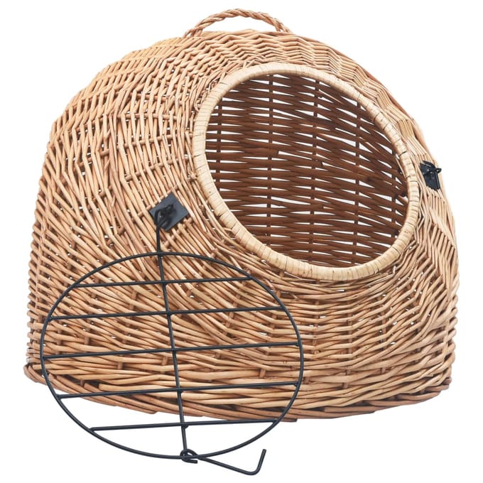 vidaXL - Kattendrager - 60x45x45 - cm - natuurlijk - wilgenhout
